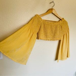 SADIE & SAGE Boho Bell Sleeve Crop Top